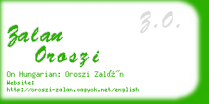 zalan oroszi business card